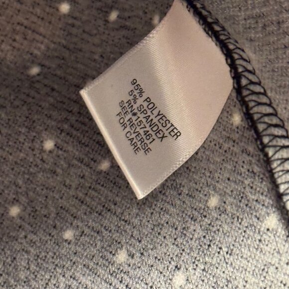 Groft & Barrow Blouse Sz XXL Black Sleeveless Top With White Dots top - Picture 4 of 12